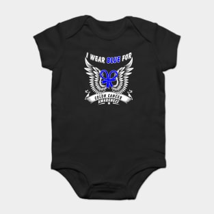 I Wear Blue For Colon Cancer Awareness - Colon Cancer Baby Bodysuit